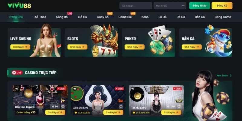 Tham gia kho trò chơi của VIVU88